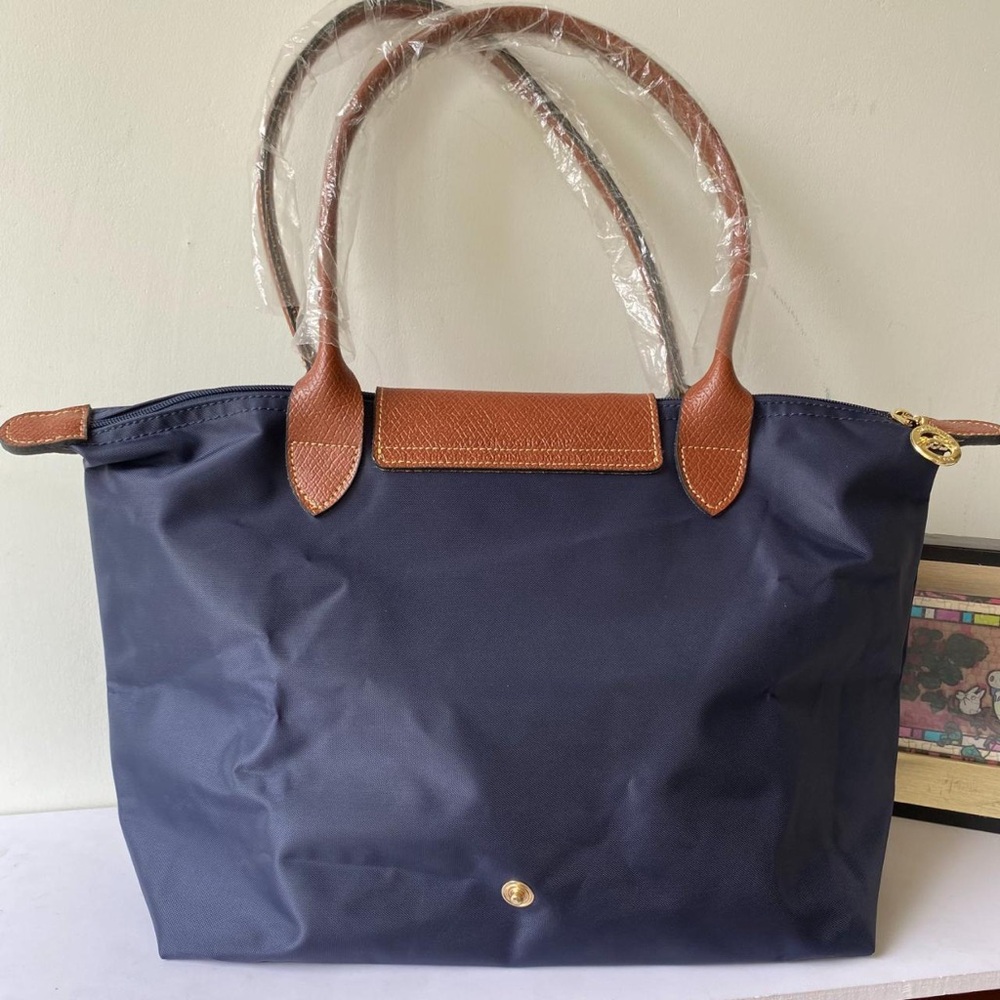 Longchamp Large Nude Blue Purple Dumpling Bag - Picture 5 of 5